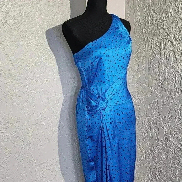One shoulder COBALT SIZE small Cocktail dress by Heartloom - Picture 3 of 14